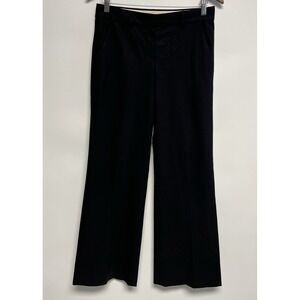 Theory Emery Tailor Womens Trousers Wide Leg Pants Sz 2 Wool Blend Preppy
